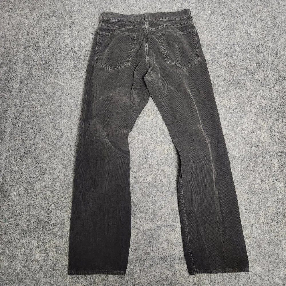 J Crew Corduroy Pants Mens 32x30 Black Slim Fit Straight Leg Chino Style‎ 17029